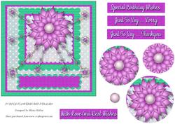Purple Flowerburst Pyramid