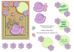 Purple Snail Among the Flowers