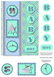 Baby Boy Hanger Crib & Bootees