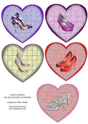 Party Shoes Heart Shaped Toppers