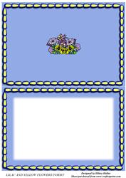 Lilad and Yellow Flowers Insert