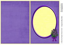 A Bunch of Purple Pansies Insert