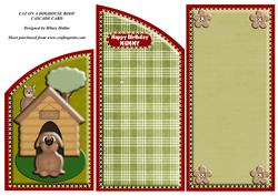 Cat on a Doghouse Roof Cascade Card
