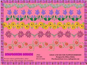 Silver & Gold Flower Borders