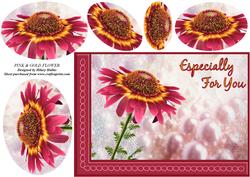 Pink & Gold Flower