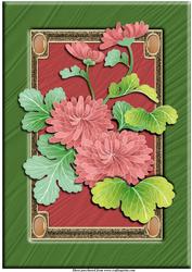 A4 Japanese Style Chrysanthemums