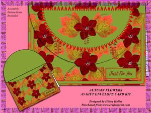 Autumn Flower A5 Gift Envelope Card Kit