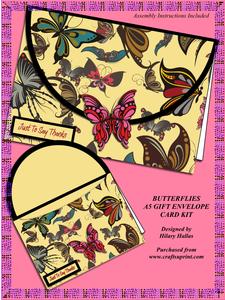 Butterflies A5 Gift Envelope Card Kit