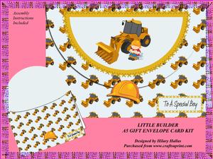 Little Builder A5 Gift Envelope Card Kit