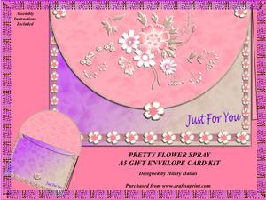 Pretty Flower Spray A5 Gift Envelope Card Kit
