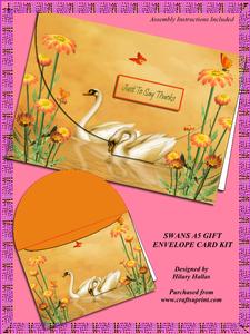 Swans A5 Gift Envelope Card Kit
