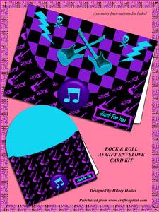 Rock & Roll Gift Envelope Card Kit
