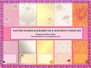 Painted Daisy Background & Matching Insert Kit