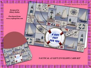Nautical A5 Gift Envelope Card Kit