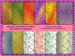 Golden Butterfly Cloud Background Sheets