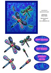 Glowing Dragonflies