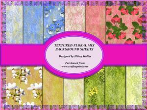Textured Floral Mix Background Sheets