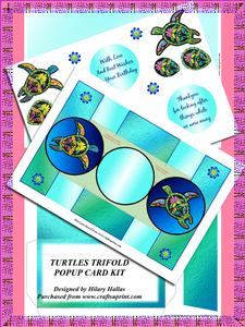 Turtles Trifold Popup Card Kit