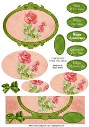 Pink Roses Over the Edge