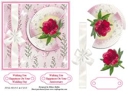 Pink Peony & Fans