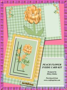 Peach Flower Inside Card Kit