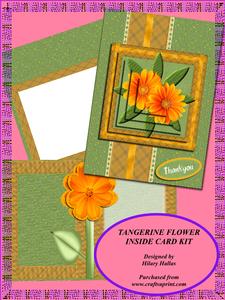 Tangerine Flower Inside Card Kit
