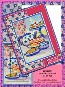 Teatime Cutaway Front Card Kit