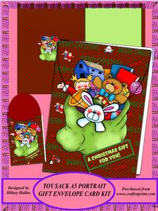 Toy Sack A5 Portrait Gift Envelope Card Kit