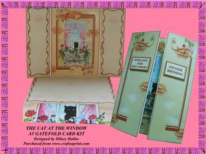 The Cat at the Window Gatefold Card Kit