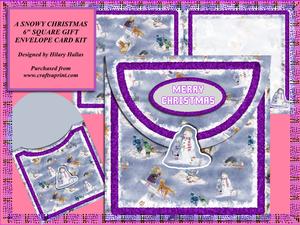 A Snowy Christmas 6" Square Gift Envelope Card Kit