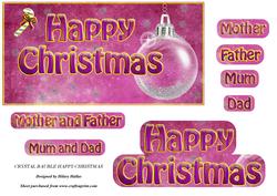 Crystal Bauble Happy Christmas