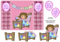 Girl in Bed Get Well Card