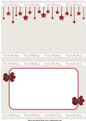 Glitter Stars A5 Tentfold Card Insert