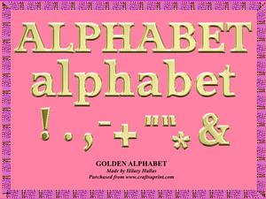 Shiny Gold Alphabet