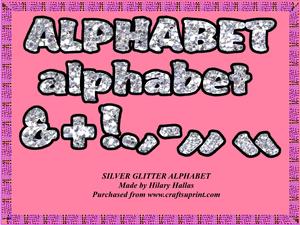 Silver Glitter Alphabet