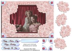 Pink Lace Vintage Mother & Daughter