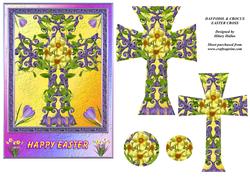 Daffodil & Crocus Easter Cross