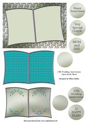 25th Wedding Anniversary Open Book Sheet