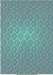 Turquoise Metallic Damask Background