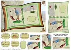 Golfers Open Book Card