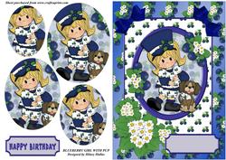 Blueberry Girl with Pup