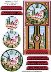 A Farm in Tuscany Grandfather Clock