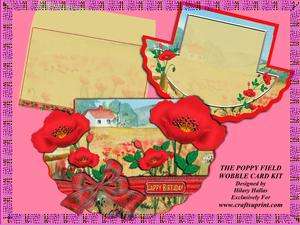 The Poppy Field Wobble Card Kit