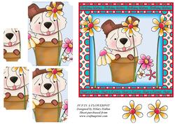 Pup in a Flowerpot