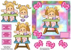 Baby Girl in Highchair