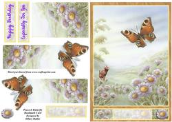 Peacock Butterfly Bookmark Card