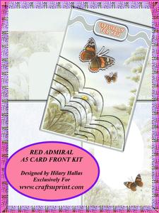 Red Admiral A5 Card Front Kit