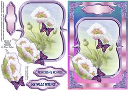 Lilac & White Poppies