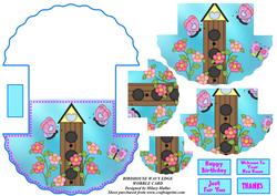 Birdhouse Wavy Edge Wobble Card