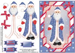 Santa with Stars & Stripes